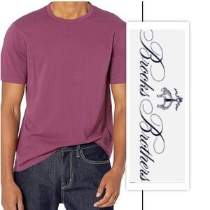 Brooks Brothers Amethyst Washed Supima® Cotton Pocket Crewneck T-Shirt